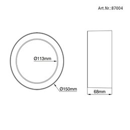 VBLED - LED-Lampe, LED-Treiber, Dimmer online beim Hersteller kaufen|VBLED LED Aufbauleuchte in weiß 3K 15W