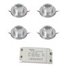 KIT di 4 - Faretti da superficie a LED da 1W "CYLINDRO" Spot da soffitto 3V 3000K