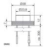 KIT di 4 - Faretti da superficie a LED da 1W "CYLINDRO" Spot da soffitto 3V 3000K
