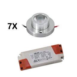 1W Mini LED Surface Mounted Spotlight "Alyana" black 12VDC 3000K