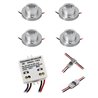 KIT of 4 - 1W LED surface mounted spotlight "CYLINDRO" Ceiling 12VDC 3000K