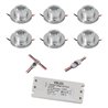 VBLED - LED-Lampe, LED-Treiber, Dimmer online beim Hersteller kaufen|6er KIT - 1W LED Aufbaustrahler "CYLINDRO" Decke 12VDC 3000K