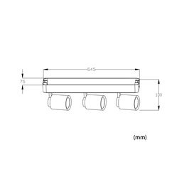 Plafoniera LED Lampada da soffitto, 3 luci Rotante e orientabile 5W GU10 230V