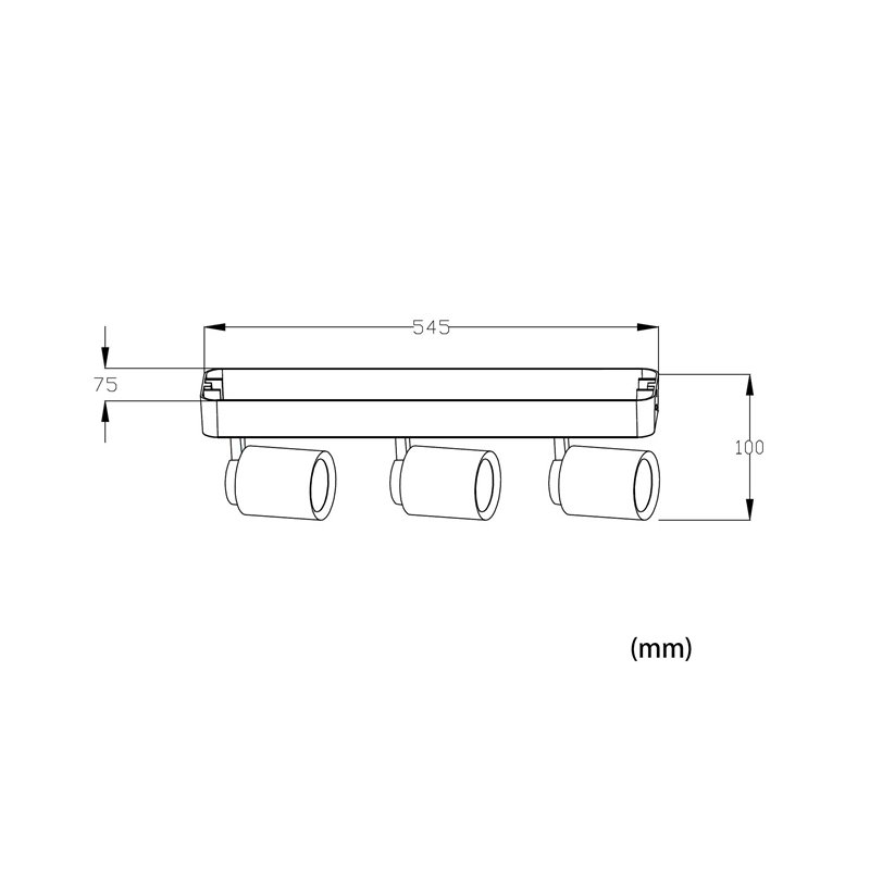 Plafon de techo Solar 3 luces LED GU10 madera - Brilliance