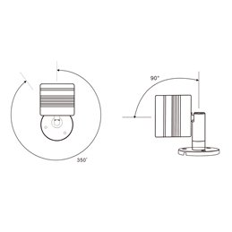 SET of 3 "ENORA" 7W RGBW 12V ceiling spotlights with IR remote control and transformer