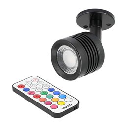 VBLED - LED-Lampe, LED-Treiber, Dimmer online beim Hersteller kaufen|4er Funk Set Mini LED Deckenspot 12VDC 3W 3000K "ESKINAR" schwenkbare mit LED Trafo und Fernbedienung