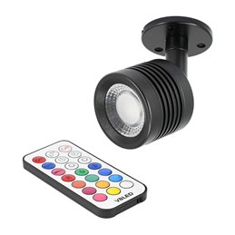 Faretto da giardino a LED "Flavius" 3W 3000K 12V Nero