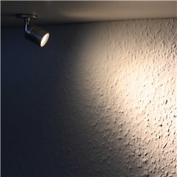 SET di 2 Mini spot LED da soffitto 12VDC 3W 3000K "ESKINAR" orientabili con trasformatore LED