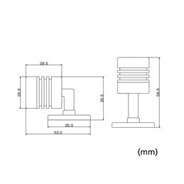 SET of 2 Mini LED ceiling spot 12VDC 3W 3000K "ESKINAR" swivelling with LED transformer