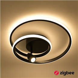 LED ceiling light 2-light 40W 3000K, not dimmable, for living room diameter 40CM