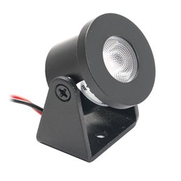 mini Spot encastré LED 3W - "OCULOS" Minispot - 12V DC - IP44 - 3000K - Orientable - Argenté