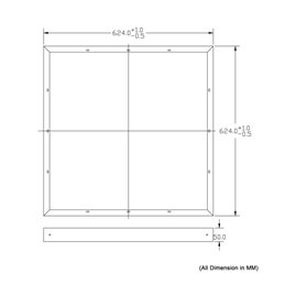 VBLED - LED-Lampe, LED-Treiber, Dimmer online beim Hersteller kaufen|Aufputz-Rahmen für LED Panel mit Klick-System (62 cm x 62 cm)