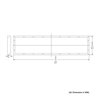 Surface-mounted frame for LED panel (120 cm x 30 cm) quick and easy assembly