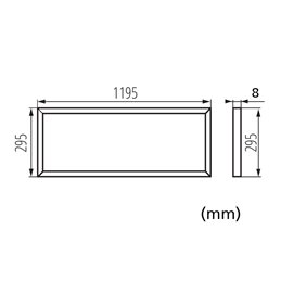 VBLED - LED-Lampe, LED-Treiber, Dimmer online beim Hersteller kaufen|Ultraflache Bauweise LED Panel weiß 120 x 30cm, 4000K 36W