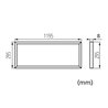 Ultra-flat design LED panel white 120 x 30cm, 4000K 36W