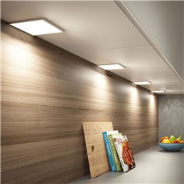 Set of 3 LED Panel mini ultra flat 3.5W 3000K with radio LED power supply and remote control