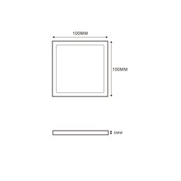 Juego de 3 LED Panel mini ultra planos de 3,5W 3000K con fuente de alimentación LED por radio y mando a distancia