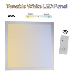 Juego de 3 LED Panel mini ultra planos de 3,5W 3000K con fuente de alimentación LED por radio y mando a distancia