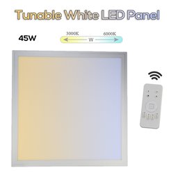 Set of 3 LED Panel mini ultra flat 7.5W 3000K with radio LED power supply and remote control