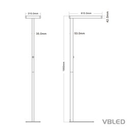 VBLED - LED-Lampe, LED-Treiber, Dimmer online beim Hersteller kaufen|Büro LED Stehleuchte 80W 4000K mit Drehdimmer