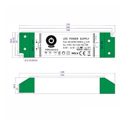 Alimentatore LED a tensione costante, 75W, 12V DC IP20