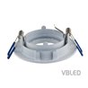 LED mounting frame made of aluminium - white optics - round - shiny - swivelling