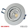 LED mounting frame made of aluminium - white optics - round - shiny - swivelling