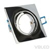 LED mounting frame made of aluminium - chrome - angular - shiny - swivelling