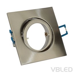 LED mounting frame made of aluminium - silver - angular - brushed - swivelling