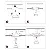 Marco de montaje LED de aluminio - plateado - angular - cepillado - orientable