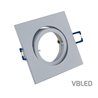 LED mounting frame made of aluminium - white - angular - glossy - swivelling