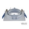 LED mounting frame made of aluminium - white - angular - glossy - swivelling