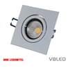 LED mounting frame made of aluminium - white - angular - glossy - swivelling