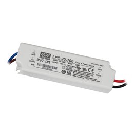 GPC LED power supply unit, 21W, 700 mA, 9-30 V DC, IP67