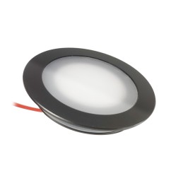 Set of 3 recessed luminaires Extra flat aluminium black 3000K with LED power supply unit