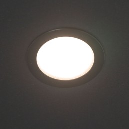 LED inbouwarmatuur slim zwart 3000K - 0,9W - ultraplat 12V DC