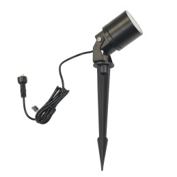 Garden floodlight set 12V AC, IP65, 99mm diameter, incl. bulb and 12W power supply unit