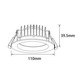 VBLED - LED-Lampe, LED-Treiber, Dimmer online beim Hersteller kaufen|10W LED Einbauleuchten Farbtemperatur 2700-4000-5700K IP54 Schnitt Ø90mm dimmbar