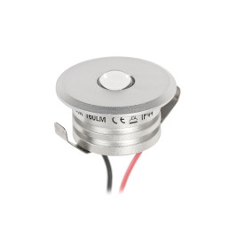1W LED Mini Inbouwspot - "FOCOS" Minispot - 12V DC - IP20 - 3000K - Zwenkbaar - Zwart