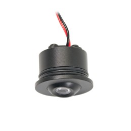 VBLED - LED-Lampe, LED-Treiber, Dimmer online beim Hersteller kaufen|1er-Set 1W LED Mini Einbauspot - "FOCOS" Minispot - 12V DC - IP20 - 3000K - Schwenkbar - Schwarz