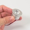 1W LED Mini Recessed Spot - "FOCOS" Minispot - 12V DC - IP20 - 3000K - Swivel - Silver