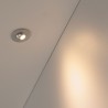 1W LED Mini Recessed Spot - "FOCOS" Minispot - 12V DC - IP20 - 3000K - Swivel - Silver