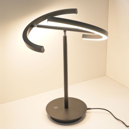 LED table lamp Vega 18W 3000K in black including USB charger