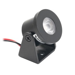 Set of 6 1W LED aluminium mini recessed spotlights warm white with dimmable power supply - Black