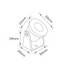 1W Mini LED Opbouwspot "Alyana" zwart 3VDC 350mA 3000K