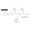 1W Mini LED Opbouwspot "Alyana" zwart 3VDC 350mA 3000K