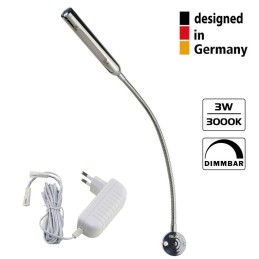 Flexible LED wall lamp "CORWIN" reading lamp + USB port - black