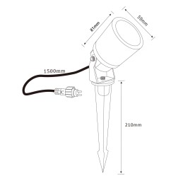 Lampada da giardino "Werios" 12V AC con puntale di terra Custodia vuota