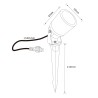 Lampada da giardino "Werios" 12V AC con puntale di terra Custodia vuota