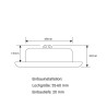 Sleek LED Under-Cabinet Kitchen Light, Brushed Stainless Steel, 12V, 3.5W, Warm White